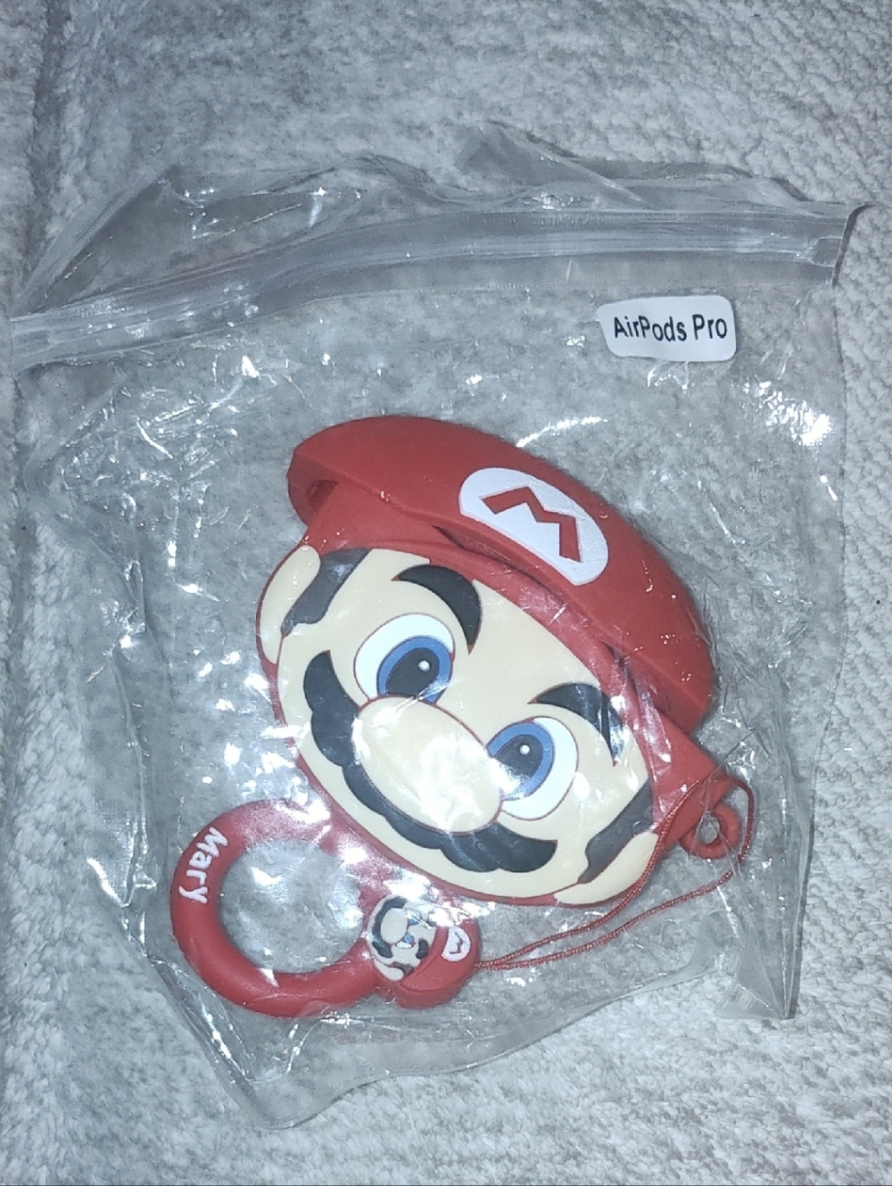 Super Mario AirPods Pro Case | Cute 3D Silicone Cover w/ Keychain | Gamer
